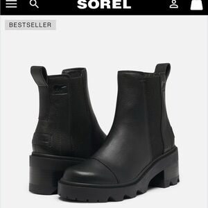 Sorel Women's Black Heeled Boots - like new